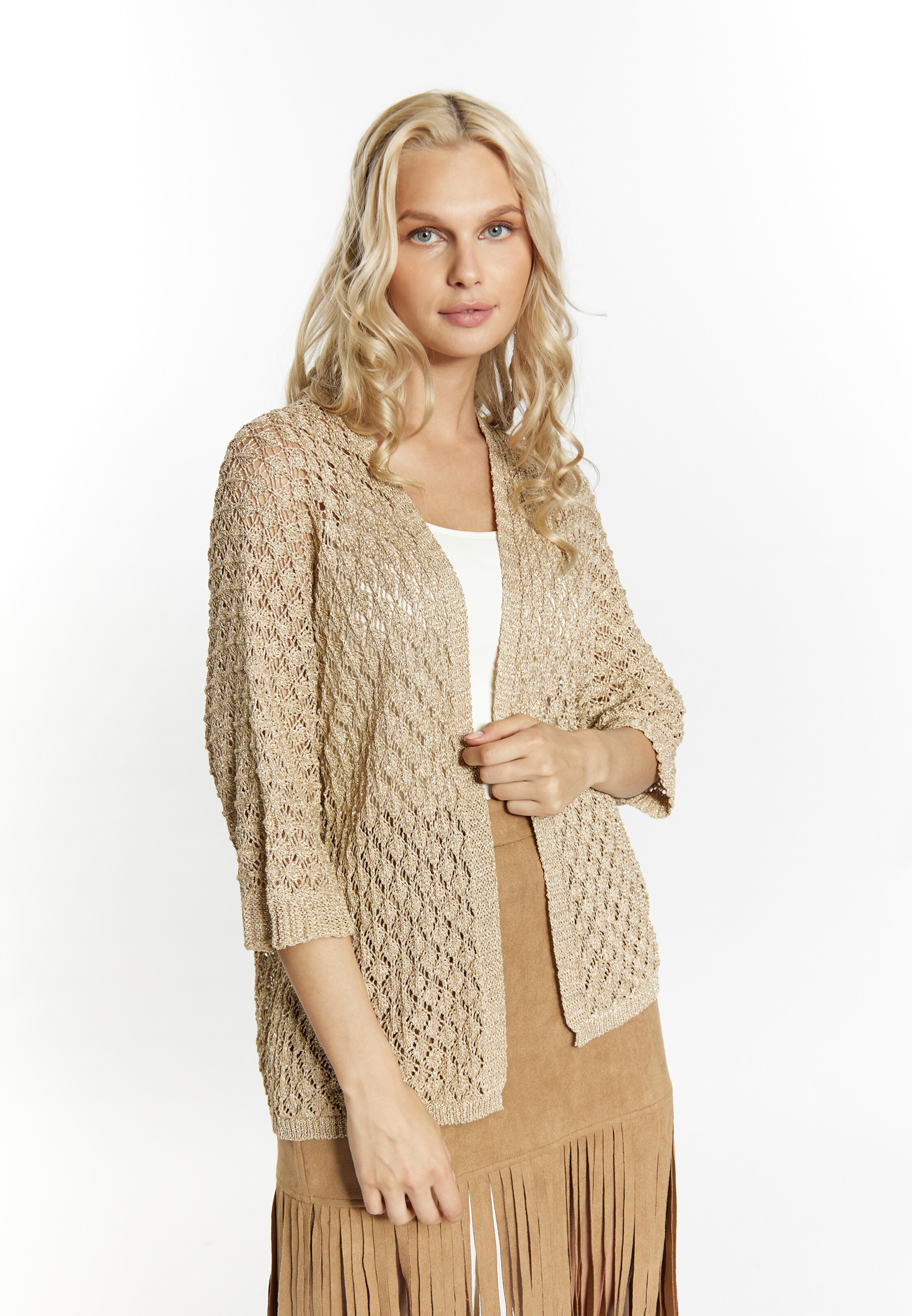 Strickjacke gold damen Clearance